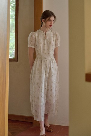 Embroidery printing heavy dress