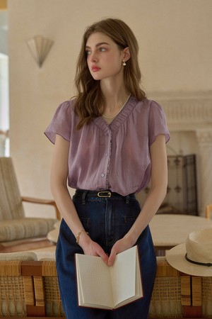 Dyeing purple lazy shirt