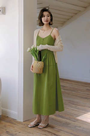 Vintage green slip dress