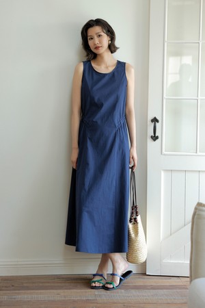 Loose cotton sleeveless dress