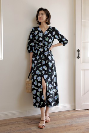 Flower shadow french dress