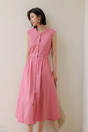Cotton sleeveless vest dress
