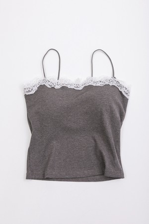 Lace neckline tank top_3color