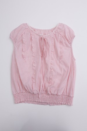 Striped ribbon top_2color