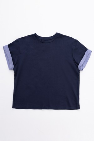 Fake two piece stripes top_3color
