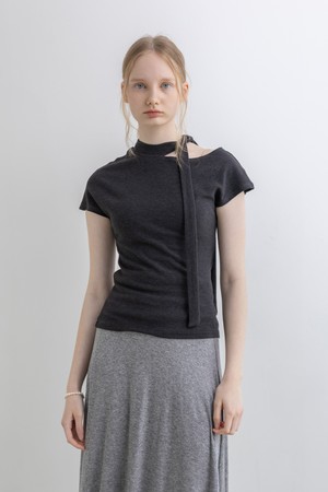 Scarf charcoal top_CHARCOAL