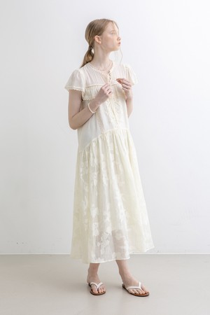 Pleats camisole dress_IVORY