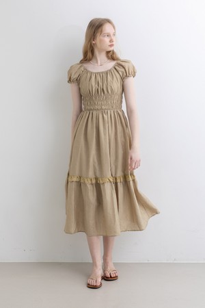Puff cuffs dress_2color