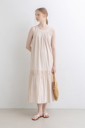 Simple round neck dress_2color