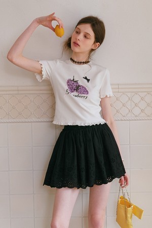 Embroidery banding skirt