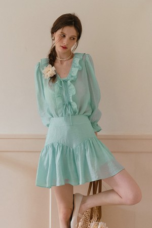 Seaside ruffled skirt