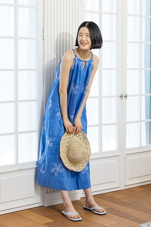 25SUMMER] LACE UNBALANCE SHIRRING ONE PIECE (IVORY)_MARGARIN