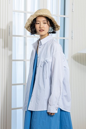 Loose stripes shirt_BLUE