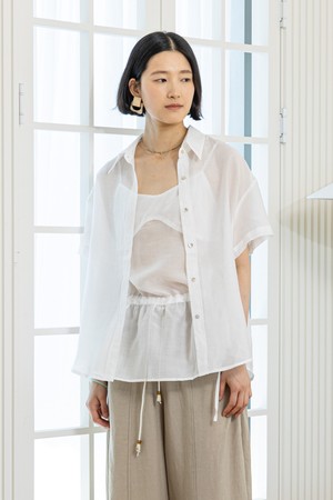 Light two-piece shirt set_WHITE
