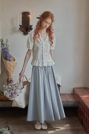 Seaside pleated skirt