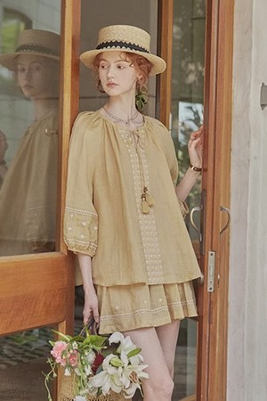 Embroidery summer skirt