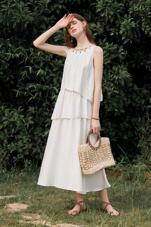 Vacation layered sleeveless dress