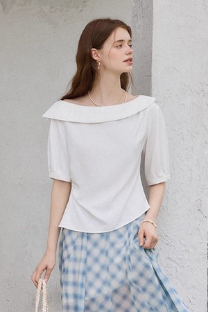 Irregular one shoulder blouse