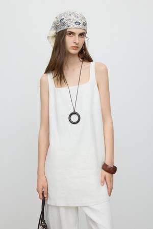 Simple linen sleeveless dress