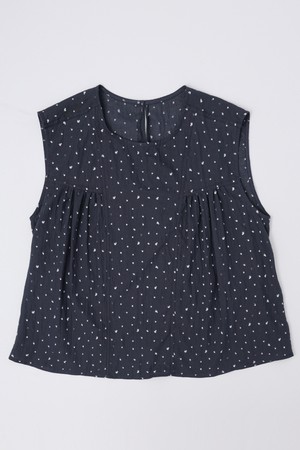 Irregular polka dot sleeveless top_2color