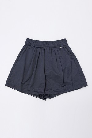 Lace hem short pants_3color