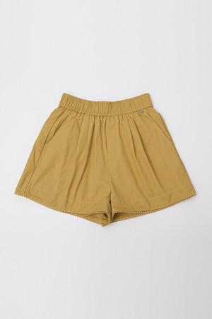Lace hem short pants_3color