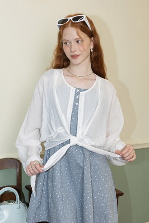 Summer sheer blouse_WHITE