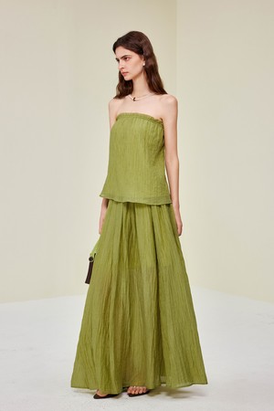 Tencel shoulder commuter skirt_2color