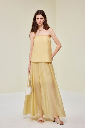 Tencel shoulder commuter skirt_2color