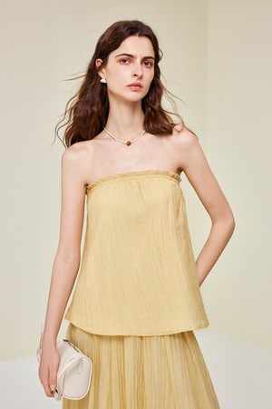 Tencel shoulder commuter top_2color