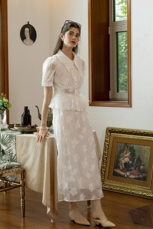 ★Cest Moidew★ Cest_Mesh polka dot velvet dress Cest Moidew-Cest_Mesh polka dot velvet dress│삼성물산
