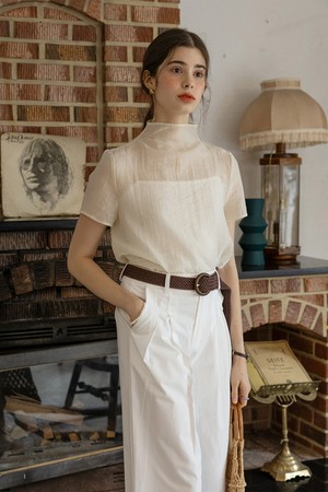 Light slim fit short shirt_2color