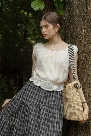 Classic pattern top_IVORY