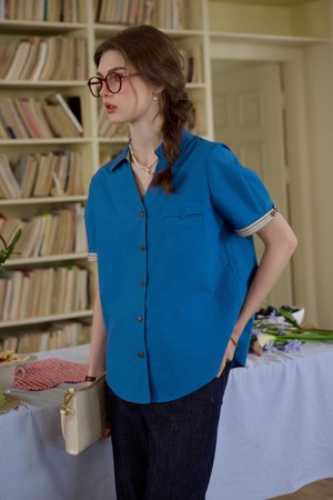 Commuting sense contrast shirt