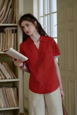 Commuting sense contrast shirt