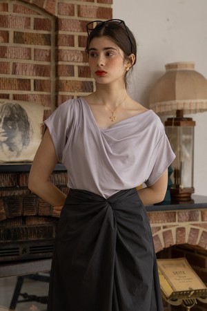 Pleated casual top_2color