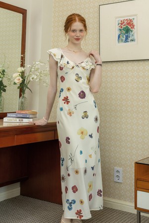 Summer flower dress_IVORY