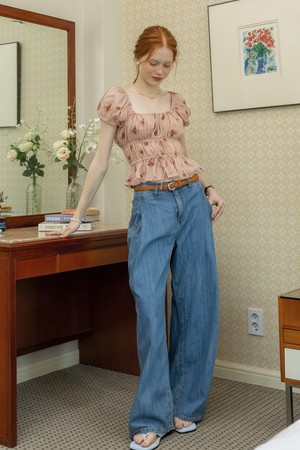 Summer loose denim pants_2color