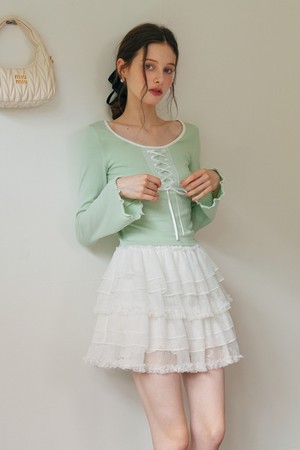 Multi layer lace skirt