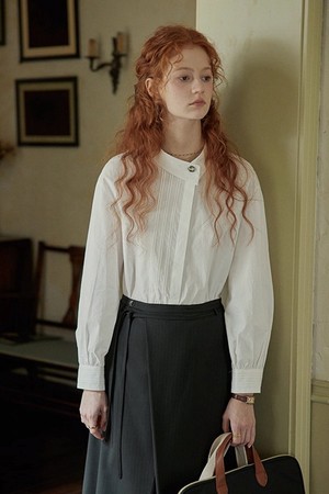 Niche single button shirt