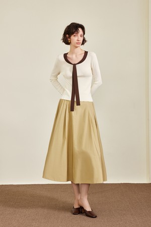 Pure drape a-line skirt_2color