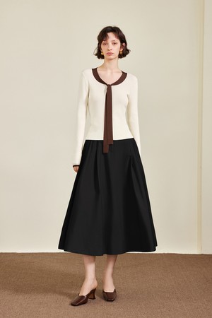 Pure drape a-line skirt_2color