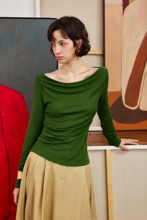 Pinch waist slimming top_2color