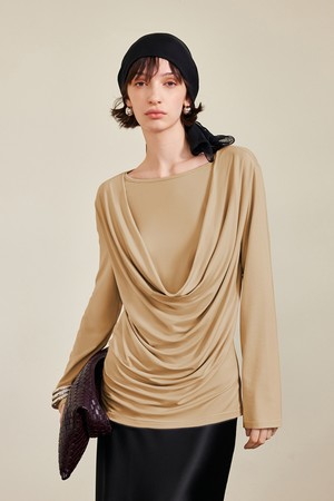 French lazy fake two-piece top_3color