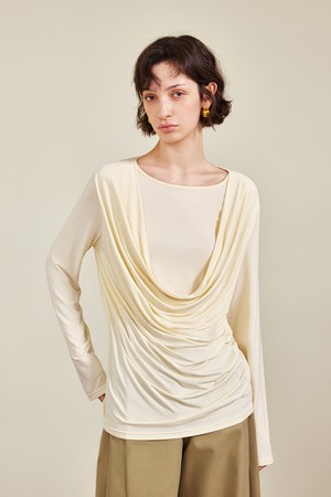 French lazy fake two-piece top_3color