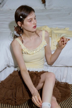 Ruffle lace camisole