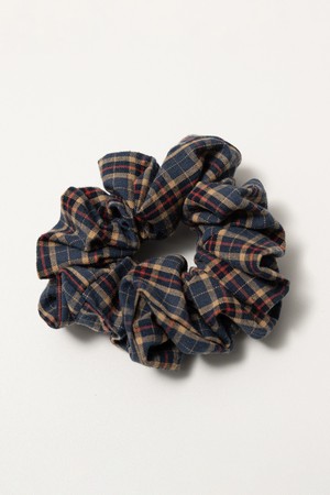 Autumn check hair scrunchie_ROUND_2color