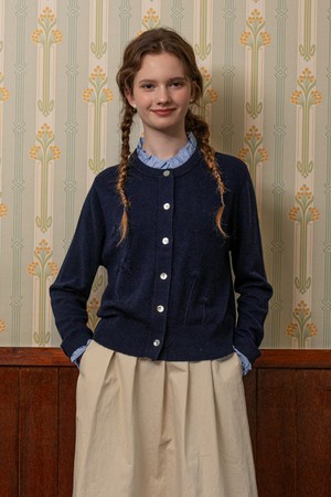 Intellectual knit top_NAVY