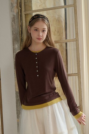 French two-piece fake top_2color