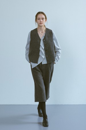 Brown suit vest and pants set